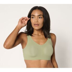 Evelyn & Bobbie Women's Bra Sz L Ultra Lift Defy Seamless Green A587086
